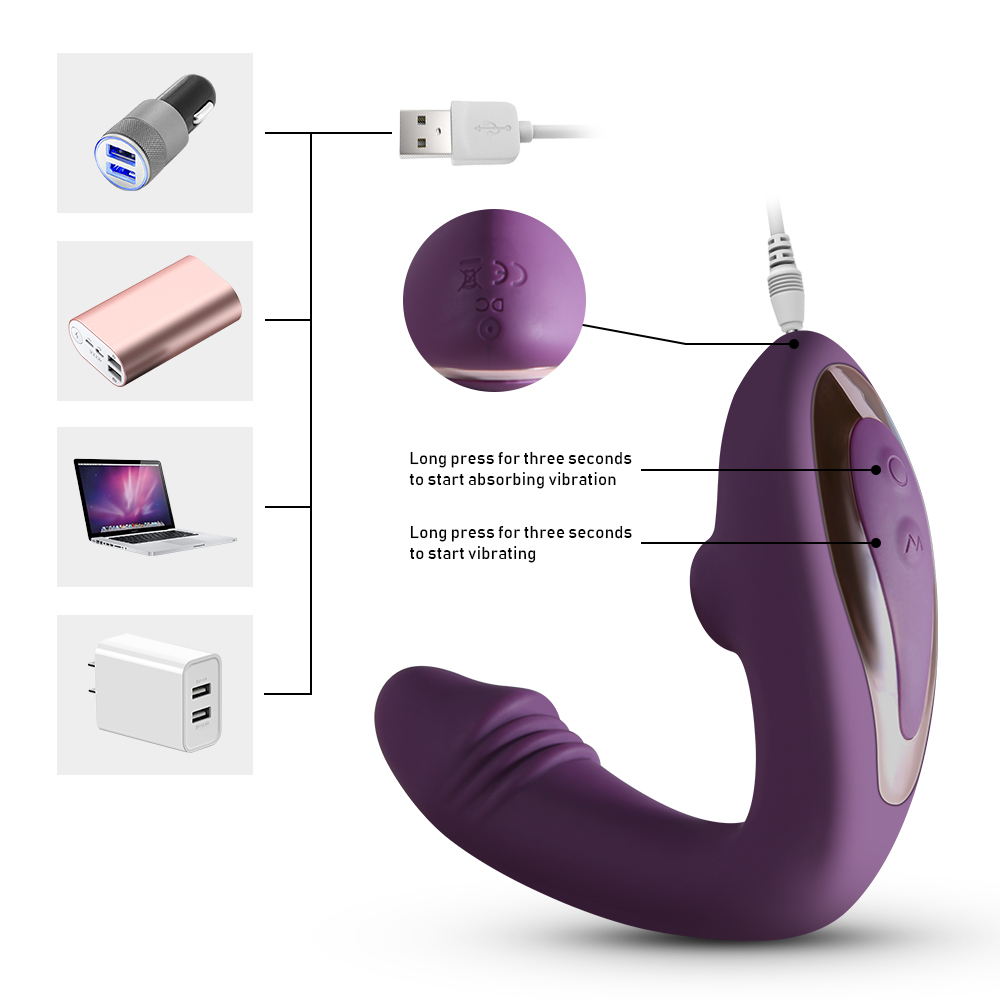 10 Mode Clitoral Vibrator Nipple Sucker Gspot Stimulation Dildo Erotic Adult Sex Toys For Women - 3