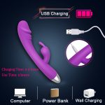 10 Modes Rabbit Vibrator For Woman G Spot Vagina Clitoris Dual Vibration Dildo Usb Charge Female Masturbation Sex Product - 5
