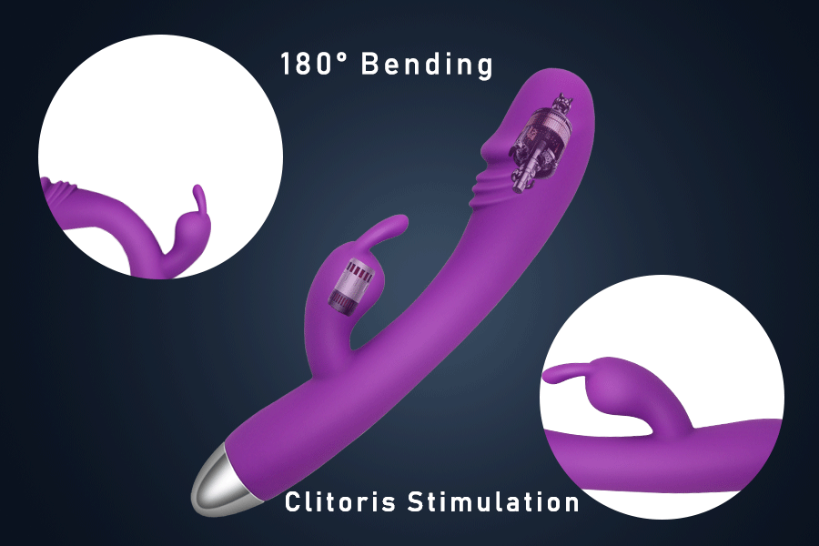 Usb Rechargeable 10modes Dual Vibrator Rabbit Design For Gspot Clitoral Stimulation Intimate Female Pleasure Toy - 1