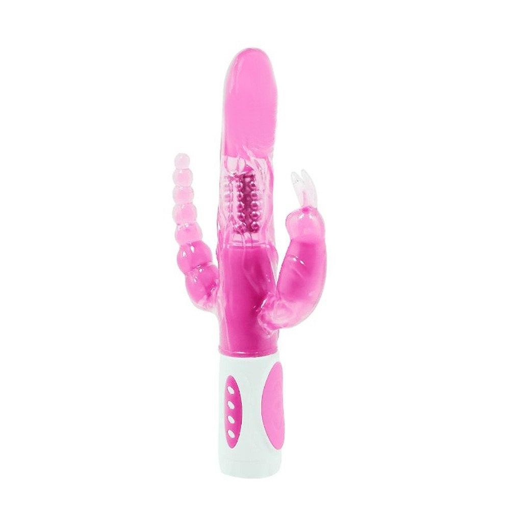 Triple Pleasure Realistic Rabbit Vibrator Clitoral Anal Vaginal Stimulation Adult Erotic Toy For Women - 6