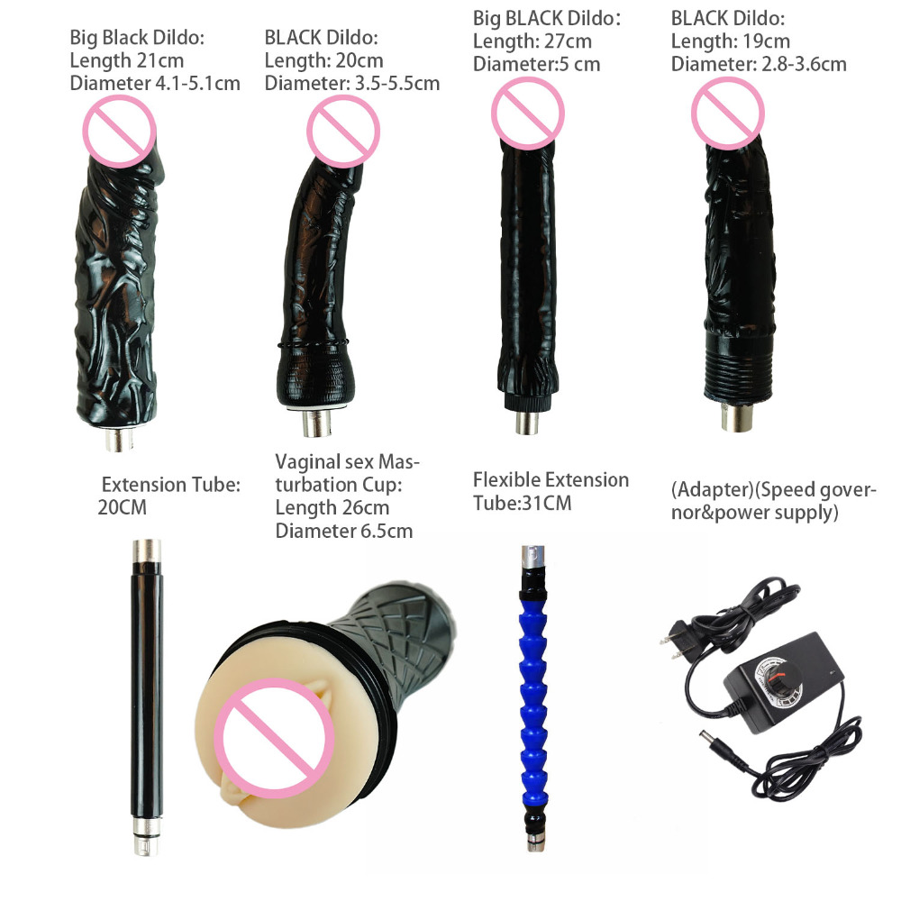 Extra Large Black Dildo Attachment For 3xlr Sex Machine A2 F2 F3 Compatible Adult Love Toy Accessory - 1
