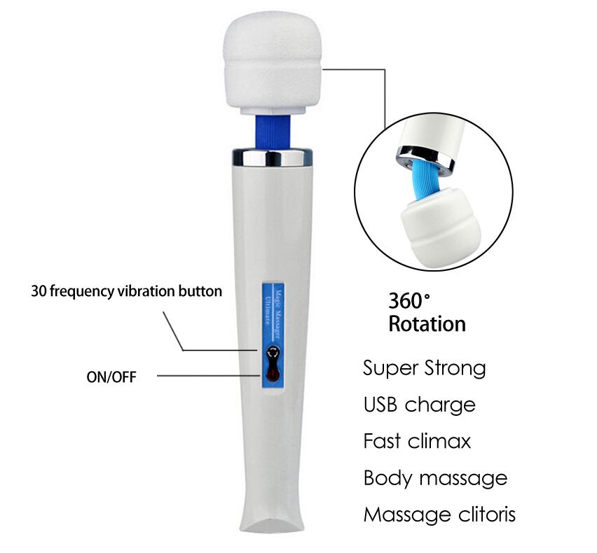 Hitachi Motor Magic Wand Massager 30speed Big Massage Stick Clit Vibrator Adult Sex Toy - 2