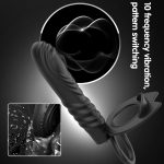 10 Frequency Double Anal Plug Dildo Vibrator Butt Strap On Penis Vagina Adult Sex Toys For Men Couples - 5