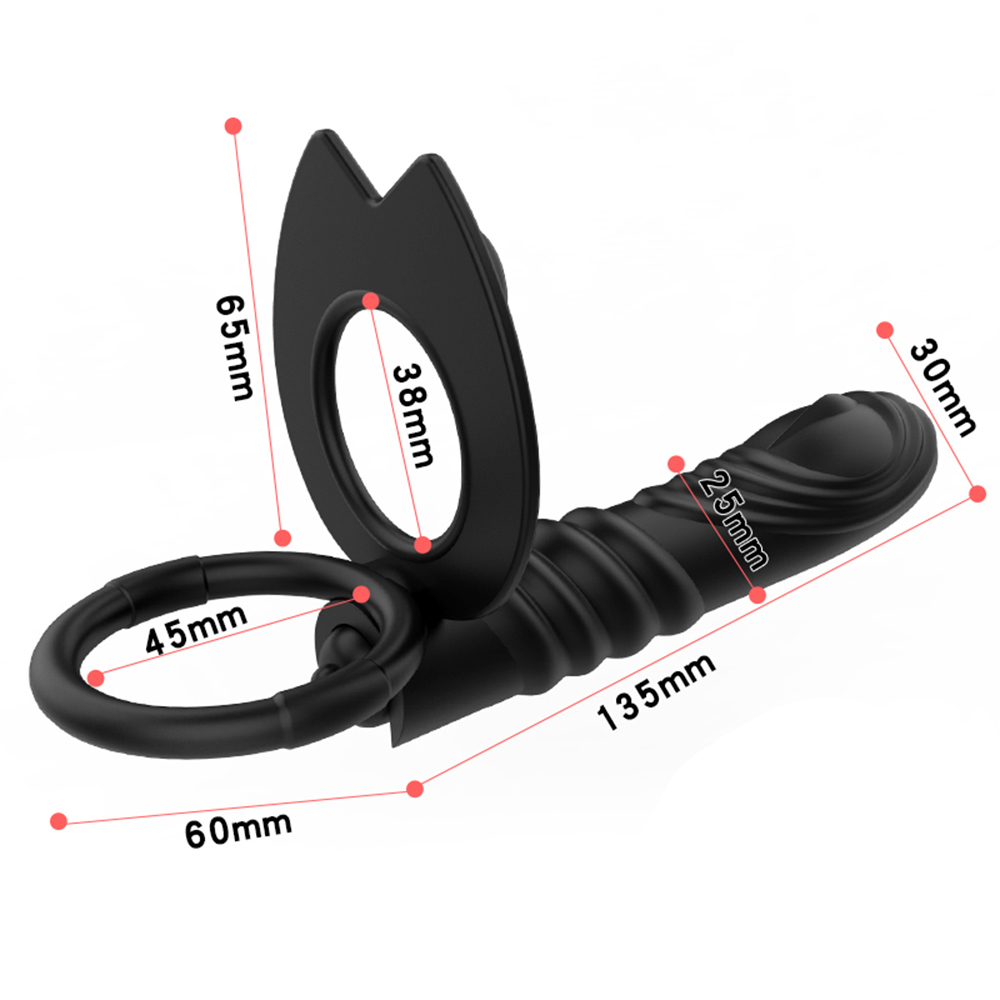 10frequency Dualaction Anal Plug And Dildo Vibrator Adult Pleasure Toys For Men Couples - 2