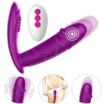 Telescopic Wearable Vibrator Dildo Vibrating Panties Vaginal Massage Remote Control G Spot Clitoris Stimulator Sex Toy For Woman