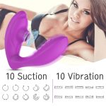 Female G Spot Vibrator Sex Toys For Woman Clit Sucker Powerful Clitoris Sucke Butterfly - 3