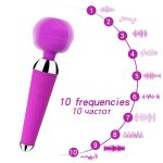 Dopamonkey Japanese Av Magic Wand 10 Speed Vibrator Massager Stick Usb Rechargeable Powerful Clit Vibrators Sex Toys For Women - 4