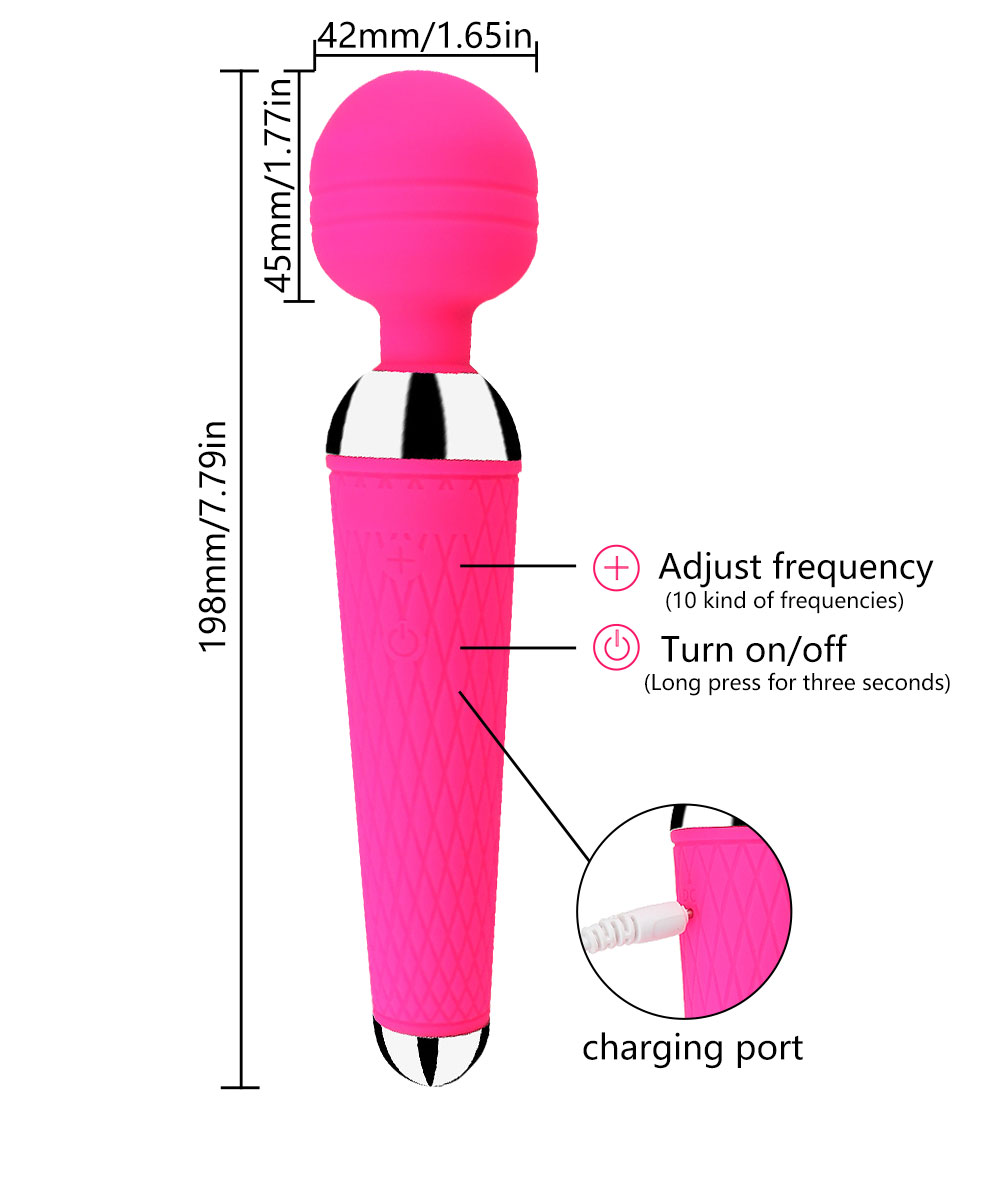 Dopamonkey Japanese Av Magic Wand 10speed Rechargeable Vibrator Powerful Clitoral Massager Usbcharged Womens Sex Toy - 8