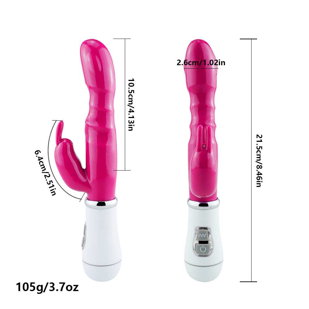Usb Rechargeable Powerful Dualaction G Spot Rabbit Vibrator Dildo Adult Pleasure Toy For Womens Orgasm - 10