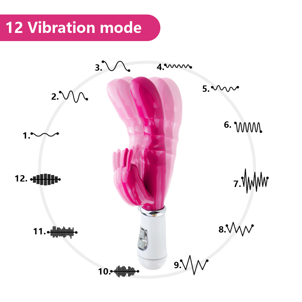 Usb Rechargeable Powerful Dualaction G Spot Rabbit Vibrator Dildo Adult Pleasure Toy For Womens Orgasm - 9