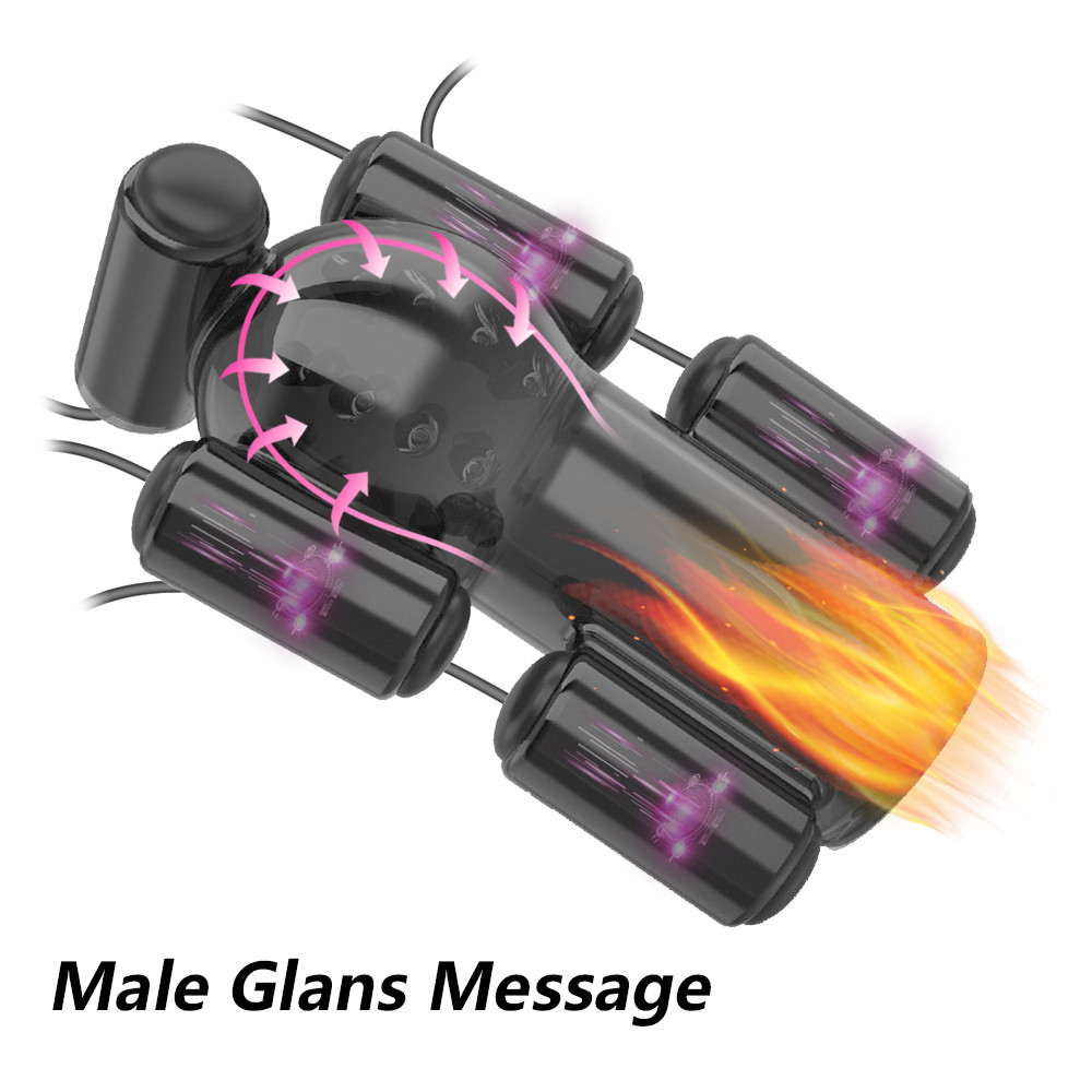 Mens Vibrating Penis Sleeve Extender Adult Male Masturbation Training Toy Sexual Wellness Enhancer - 11