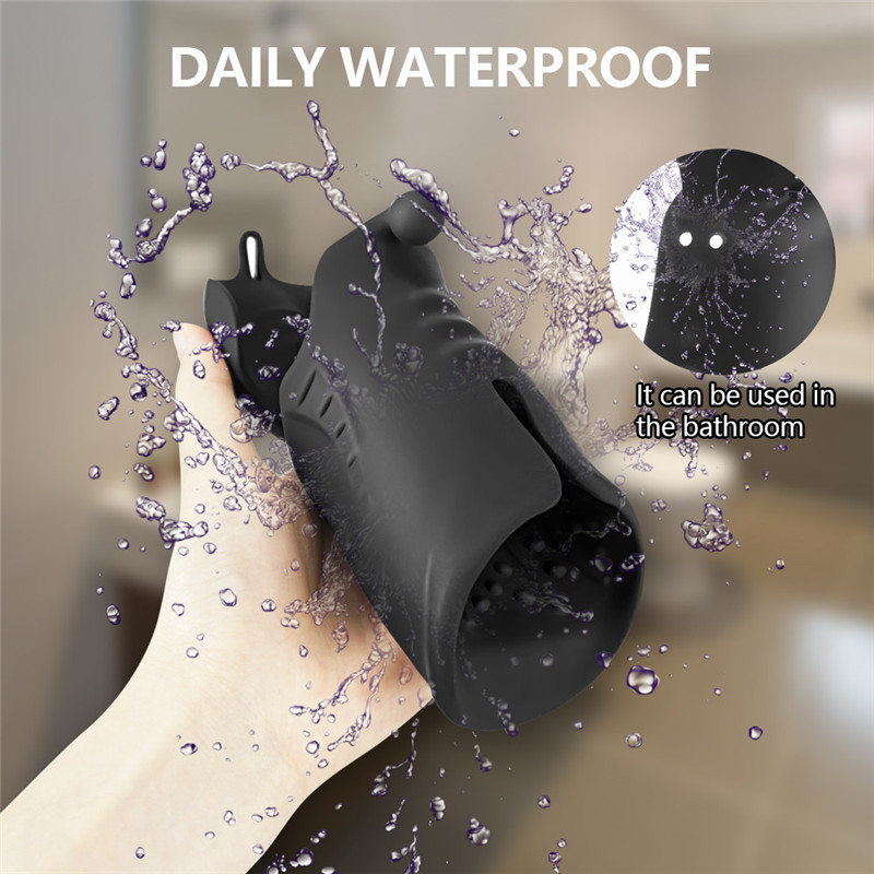 Mens Vibrating Penis Sleeve Extender Adult Male Masturbation Training Toy Sexual Wellness Enhancer - 7