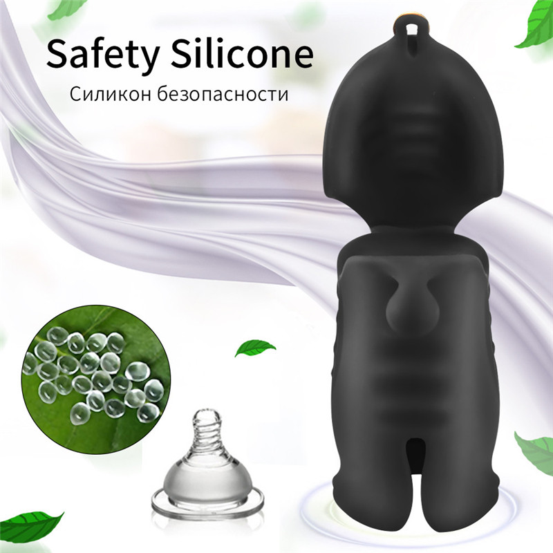 Mens Vibrating Penis Sleeve Extender Adult Male Masturbation Training Toy Sexual Wellness Enhancer - 5