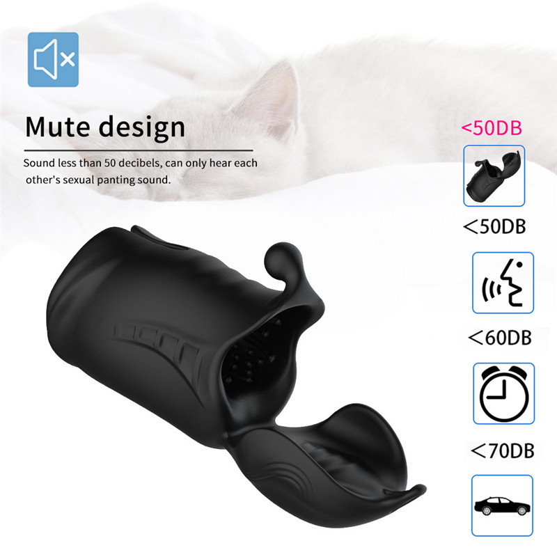 Mens Vibrating Penis Sleeve Extender Adult Male Masturbation Training Toy Sexual Wellness Enhancer - 4