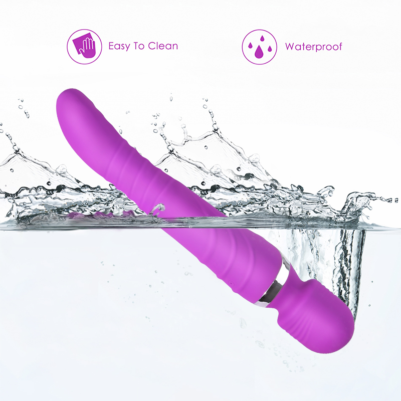 Powerful Gspot Vibrator Adult Sex Toy Magic Wand Heating Dildo With Stretch Clit Massager Vagina Stimulator For Women - 7