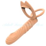 Double Penetration Vibrator 10 Speed Strap-on Dildo Silicone Strap On Penis Anal Butt Plug Sex Toys For Man - 6