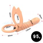 Double Penetration Vibrator 10 Speed Strap-on Dildo Silicone Strap On Penis Anal Butt Plug Sex Toys For Man - 3