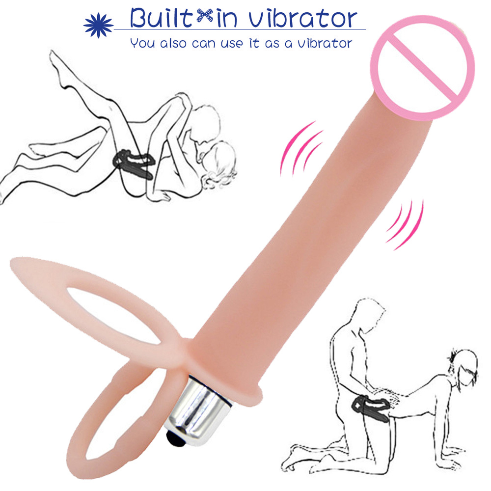 10speed Dual Action Silicone Strapon Dildo And Anal Plug Vibrator Mens Intimate Pleasure Toy - 7