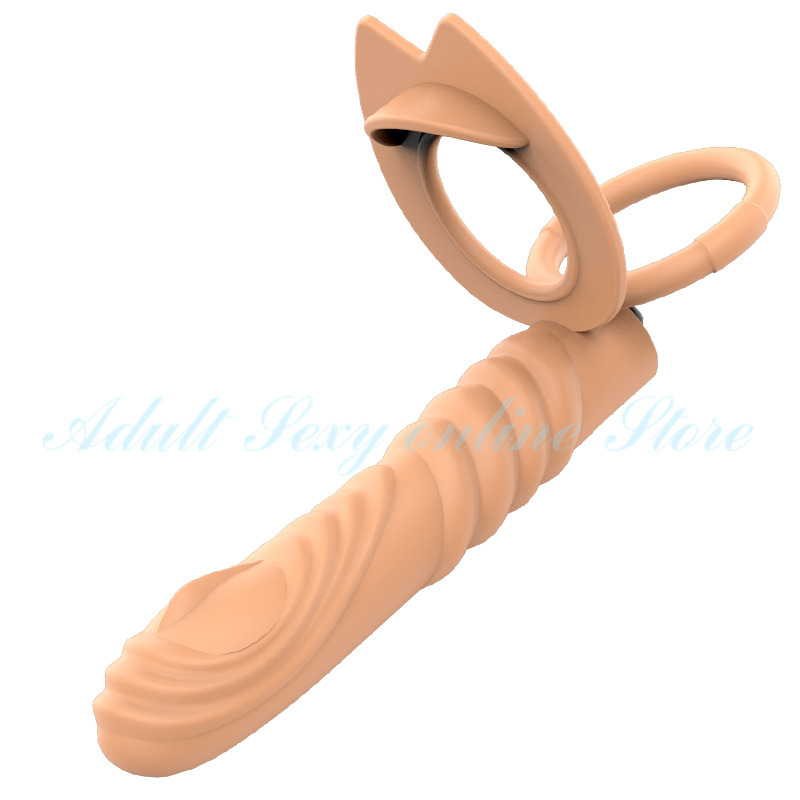 10speed Dual Action Silicone Strapon Dildo And Anal Plug Vibrator Mens Intimate Pleasure Toy - 6