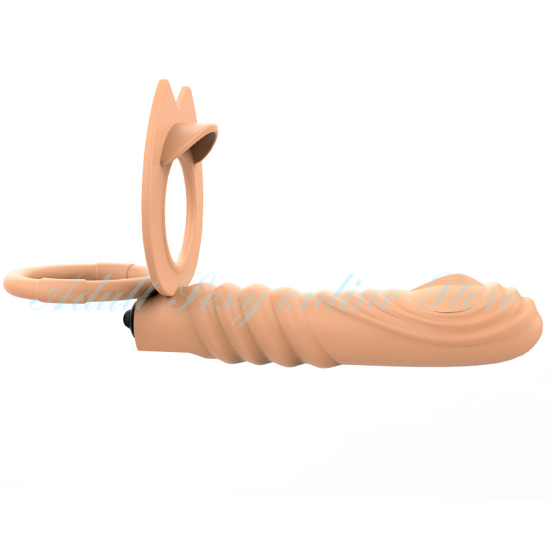 10speed Dual Action Silicone Strapon Dildo And Anal Plug Vibrator Mens Intimate Pleasure Toy - 5