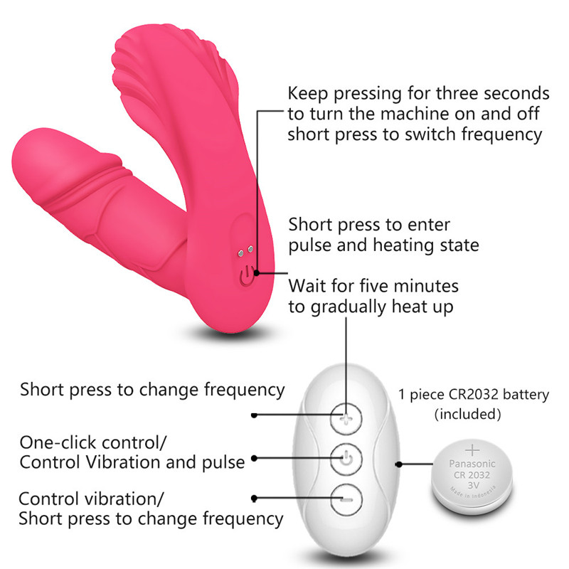 Wireless Remote Controlled Heating Vibrator Wearable Dildo Massager Clitoris Stimulator For Womens Pleasure - 4