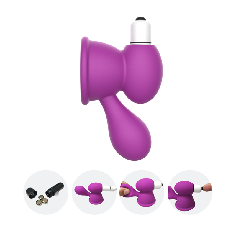 Womens Suction Cup Nipple Vibrator Clitoral Stimulator Breast Massage Enhancer Sensual Masturbation Toy - 6