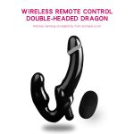 Strapless Strapon 10 Speed Dildo Vibrator Double Vibration Wireless Remote Clitoris Stimulation Anal Plug Sex Products - 2