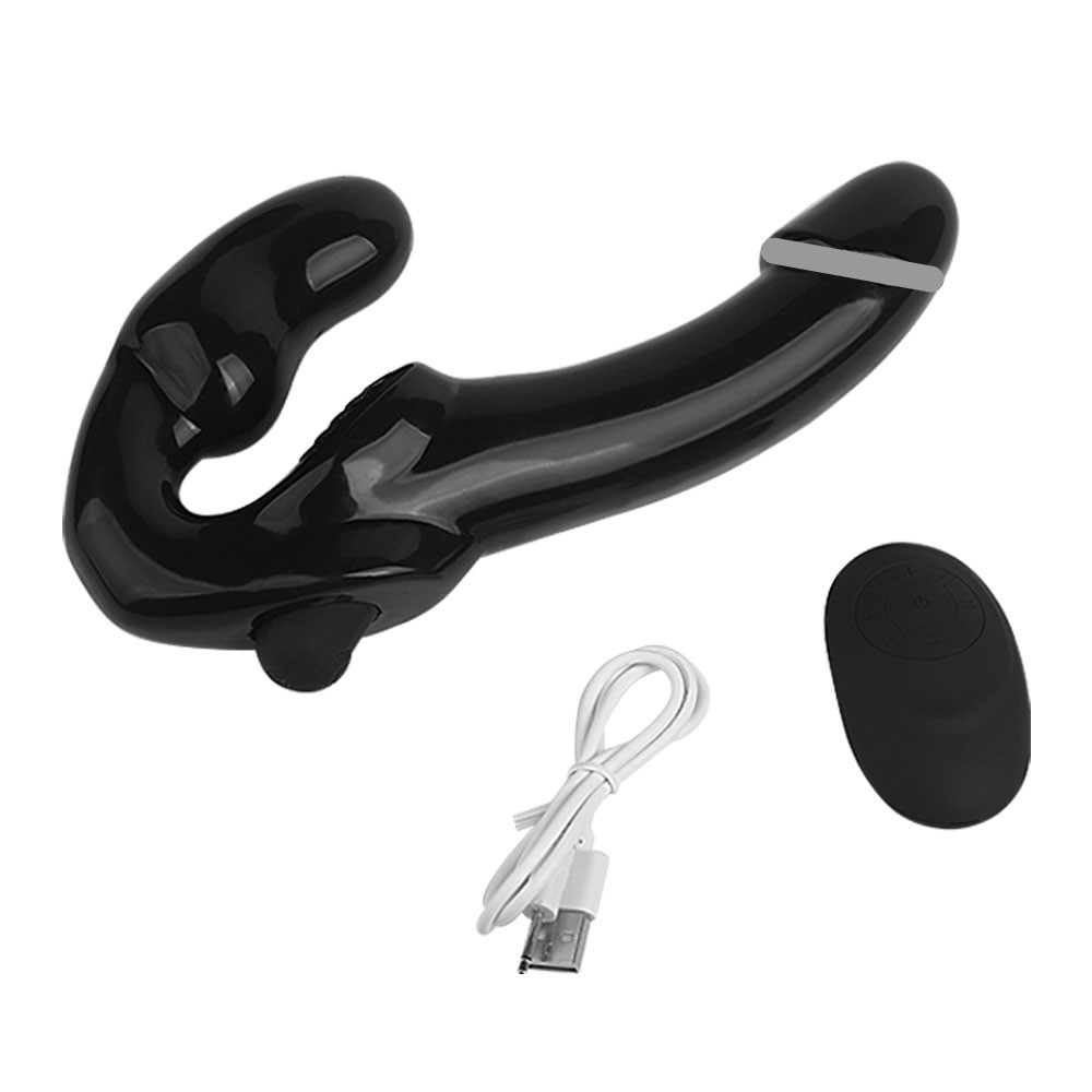 Wireless 10speed Strapless Strapon Dildo Vibrator With Dual Vibration Remote Control Anal Plug And Clitoral Stimulation Sex Toy - 4