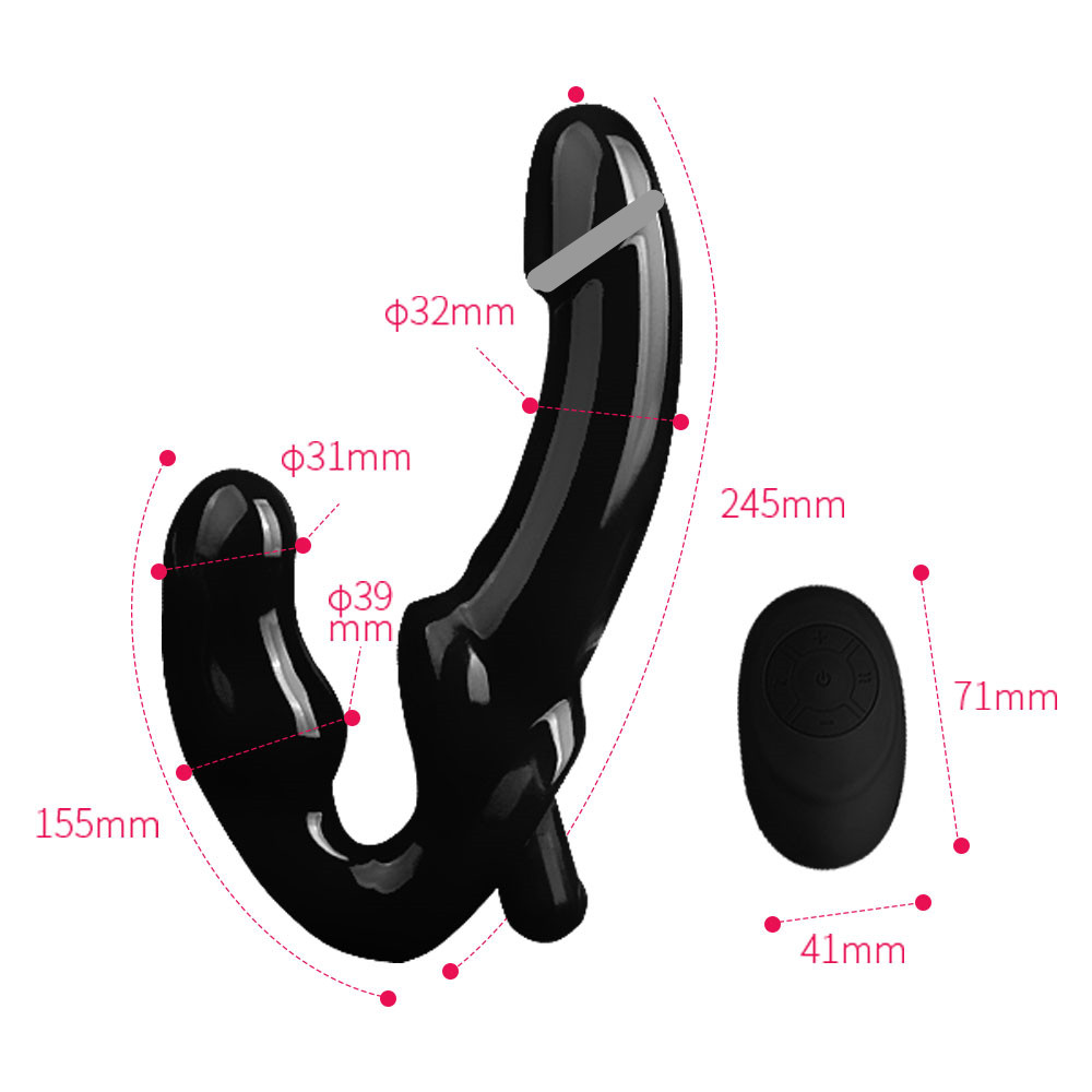 Wireless 10speed Strapless Strapon Dildo Vibrator With Dual Vibration Remote Control Anal Plug And Clitoral Stimulation Sex Toy - 3