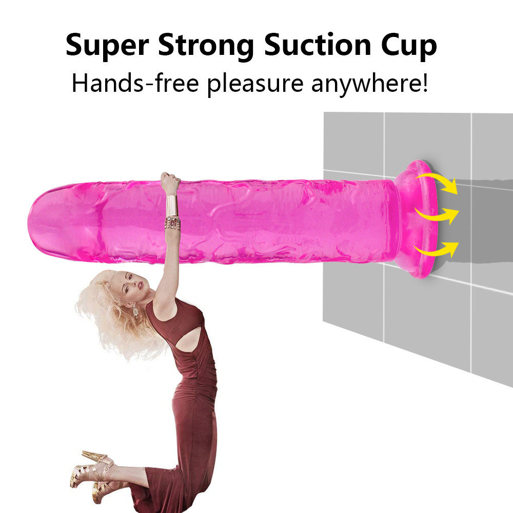 Large Dildo For Women Realistic Suction Cup Jelly Material Gspot Stimulation Adult Pleasure Toy - 3