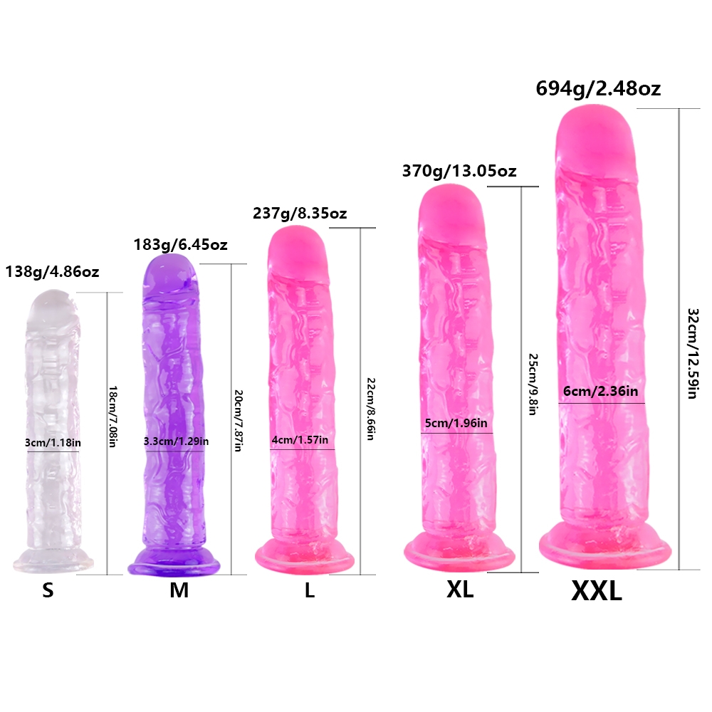 Large Dildo For Women Realistic Suction Cup Jelly Material Gspot Stimulation Adult Pleasure Toy - 1