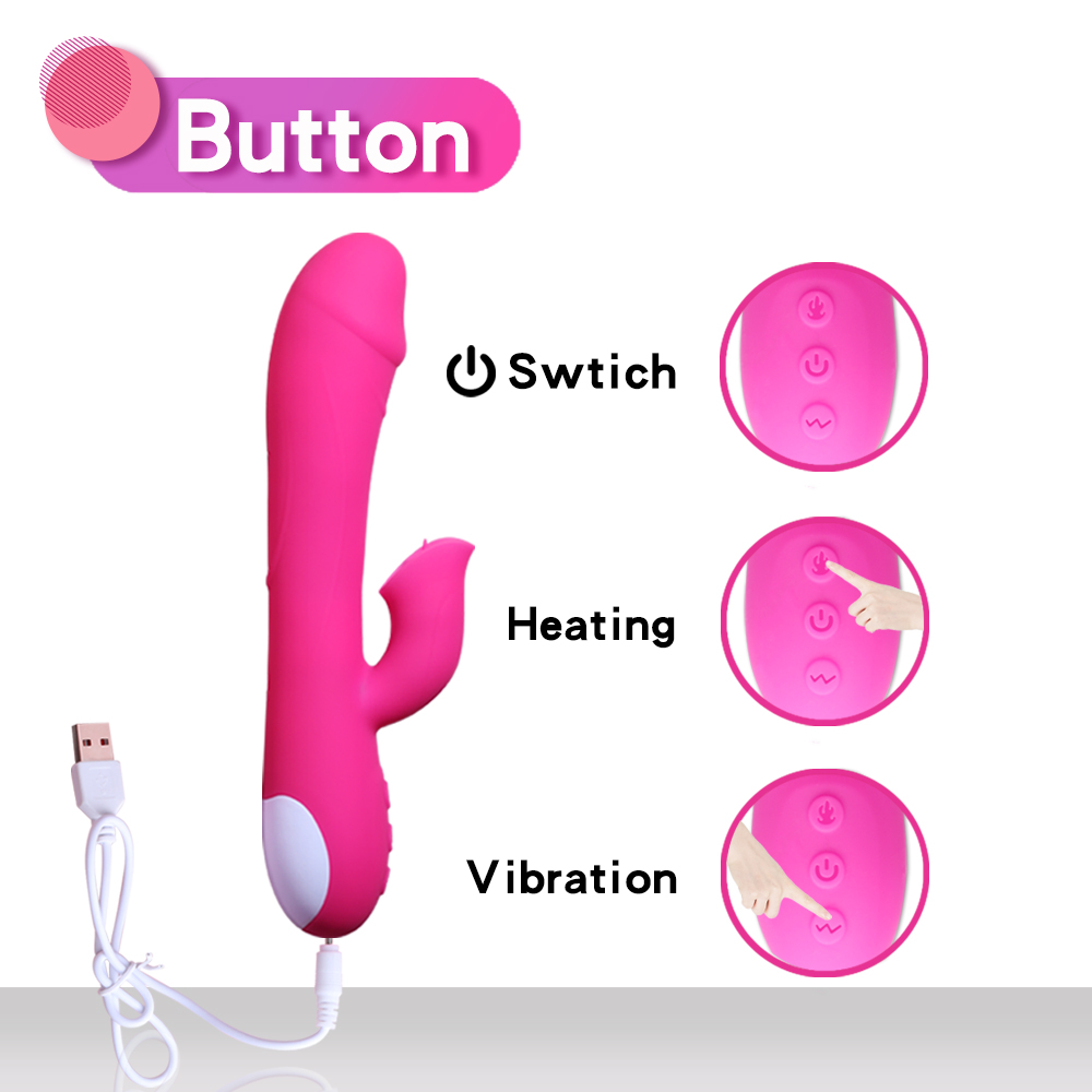Silicone Rabbit Vibrator With Tongue Licking Feature Waterproof Gspot Dildo Female Clitoris And Vagina Massager Sex Toy For Women - 6
