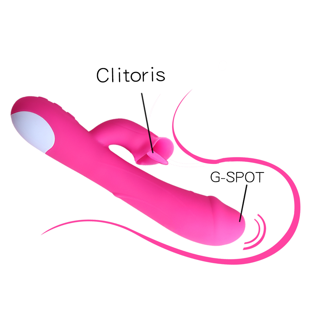 Silicone Rabbit Vibrator With Tongue Licking Feature Waterproof Gspot Dildo Female Clitoris And Vagina Massager Sex Toy For Women - 2