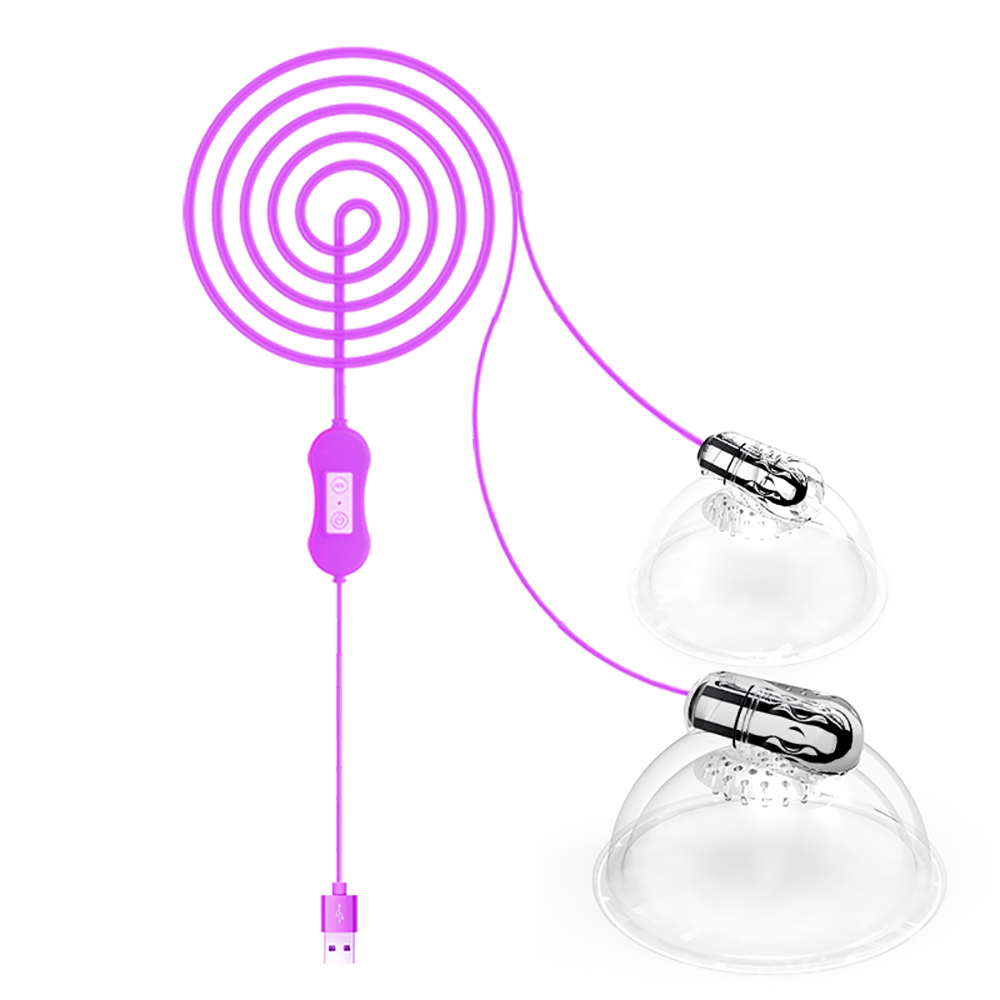 Usb Rechargeable Electric Breast Pump With Nipple Sucker Vibrating Massager Adult Stimulator Toy For Women - 10