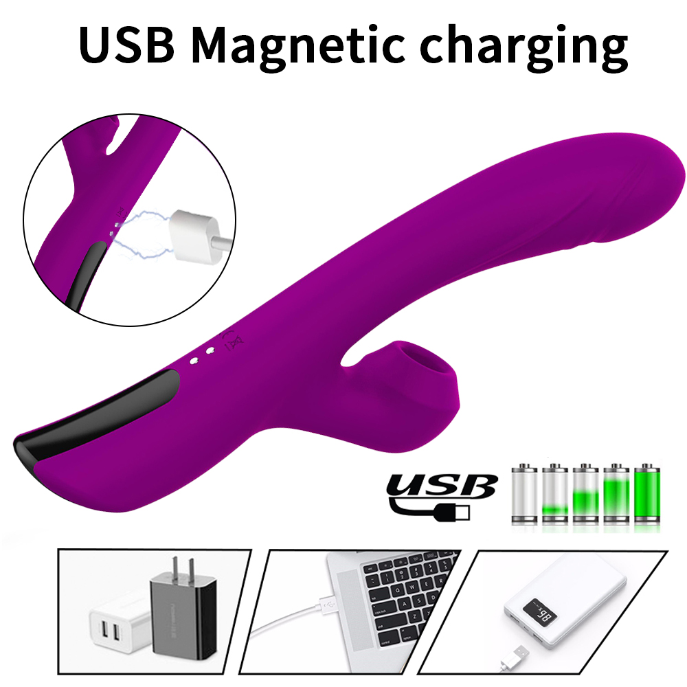 Clitoral Sucking Vibrator Heated Rabbit Dildo Gspot Massager Multifunction Vagina Stimulator Adult Sex Toys For Women - 7