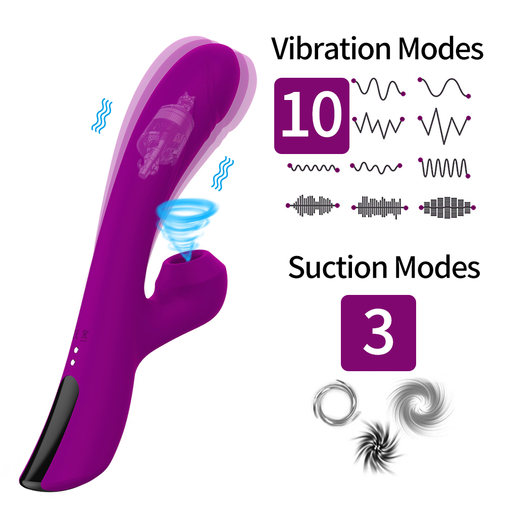 Clitoral Sucking Vibrator Heated Rabbit Dildo Gspot Massager Multifunction Vagina Stimulator Adult Sex Toys For Women - 3