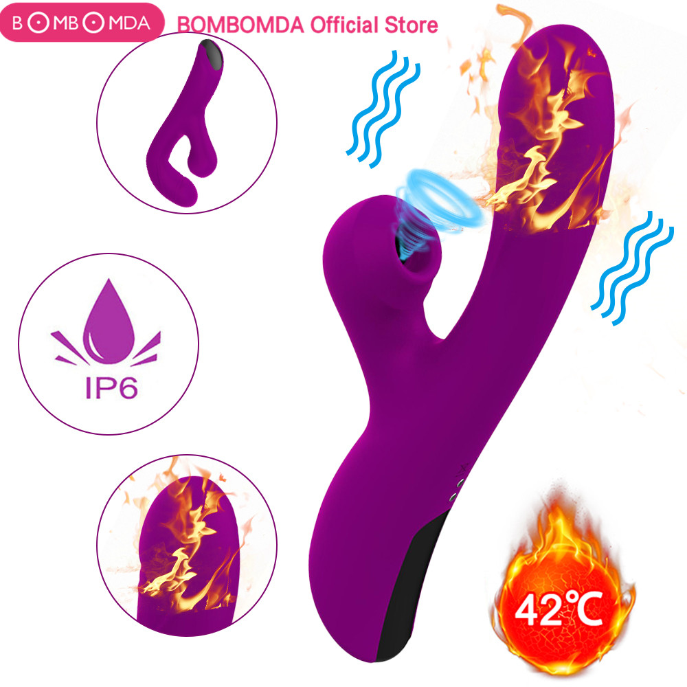 Clitoral Sucking Vibrator Heated Rabbit Dildo Gspot Massager Multifunction Vagina Stimulator Adult Sex Toys For Women - 1