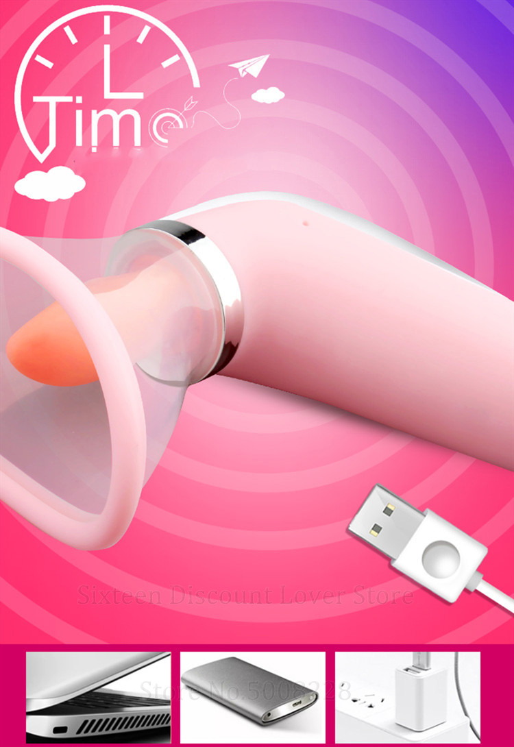 6speed Intimate Womens Stimulator Nipple Clitoris Suction Cup Tongue Vibrator Sensual Licking Toy - 10