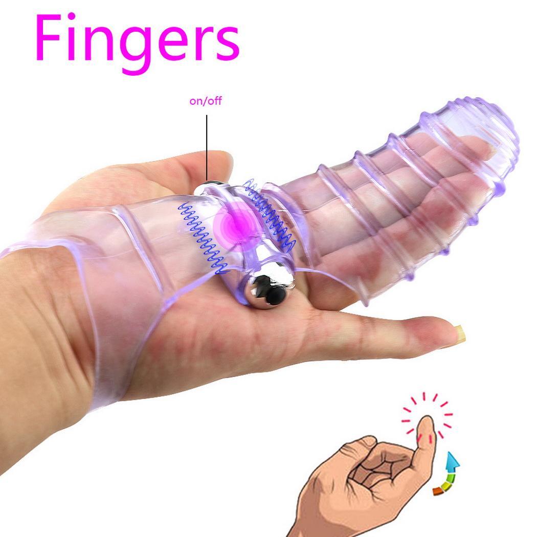 Silicone Gspot Vibrator Clitoral Stimulation Finger Sleeve Female Masturbator Lesbian Adult Sex Toy - 2