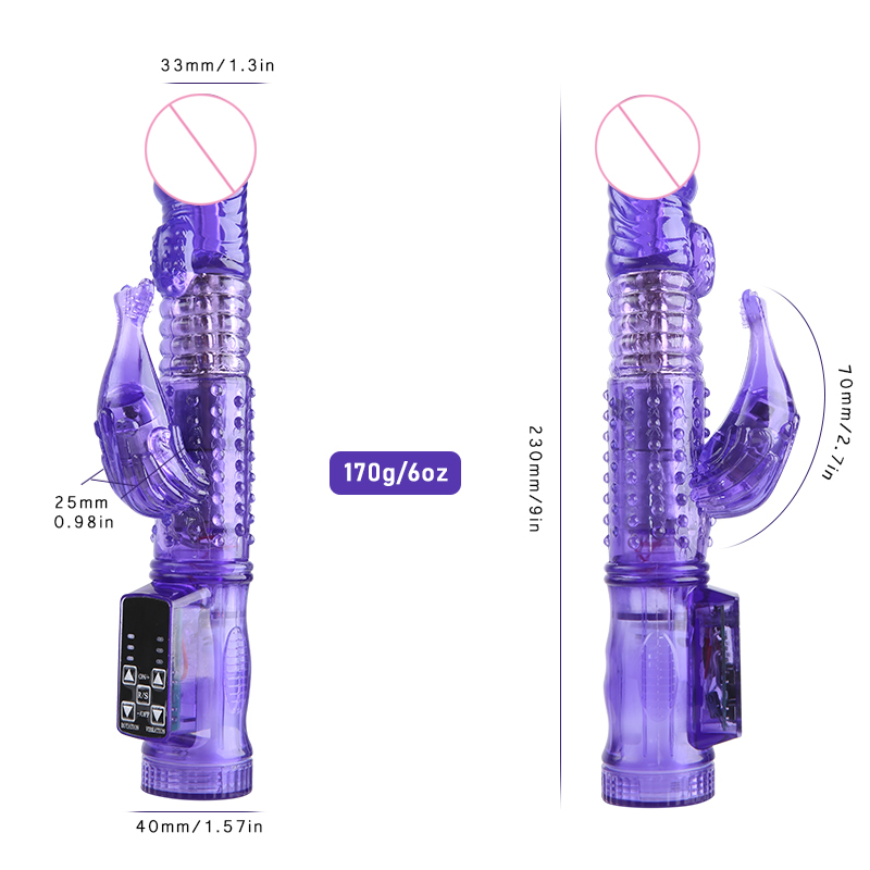 Deluxe Rotating Thrusting Dildo Vibrator Gspot Rabbit Clitoral Stimulator Female Pleasure Masturbator Adult Sex Toy For Women - 3