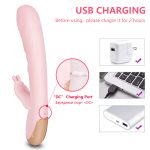 G Spot Dildo Rabbit Vibrator Dual Vibration Vagina Clitoris Massager Sex Toys For Woman Silicone Vibrators Women - 6