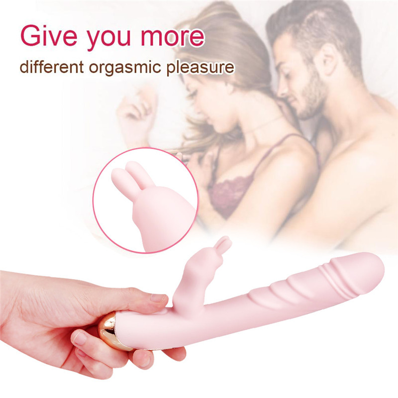 Silicone Rabbit Vibrator Dildo Dual Vibration Gspot And Clitoris Massager For Women Sex Toy - 7