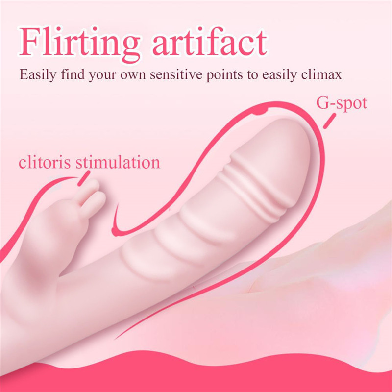 Silicone Rabbit Vibrator Dildo Dual Vibration Gspot And Clitoris Massager For Women Sex Toy - 6