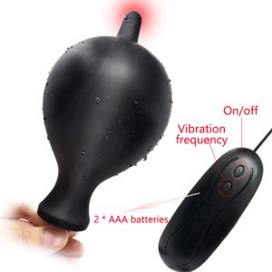 Sexshop 10 Speeds Super Large Inflatable Vibrator Vagina Dildo Anal Plug Pump Anus Expandable Sex Toys For Women Men Gay - 2
