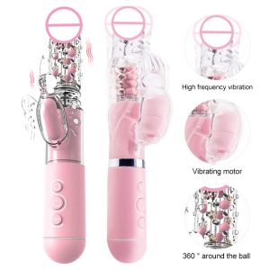 Rabbit Vibrator Dildo G-spot Multispeed Massager Usb Rechargeable Sex Toy Waterproof Toys For Woman - 2