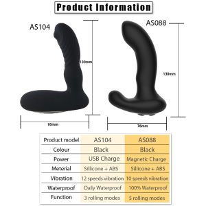 12 Speeds Prostate Massager For Men & Rolling Massage Anus Anal Sex Toys Gay Male Prostata Plug Vibrators - 2