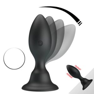 Powerful Bending Induction Vibration Anal Vibrators Sex Toy For Adult Silicone Vibrating Butt Plug With Strong Base