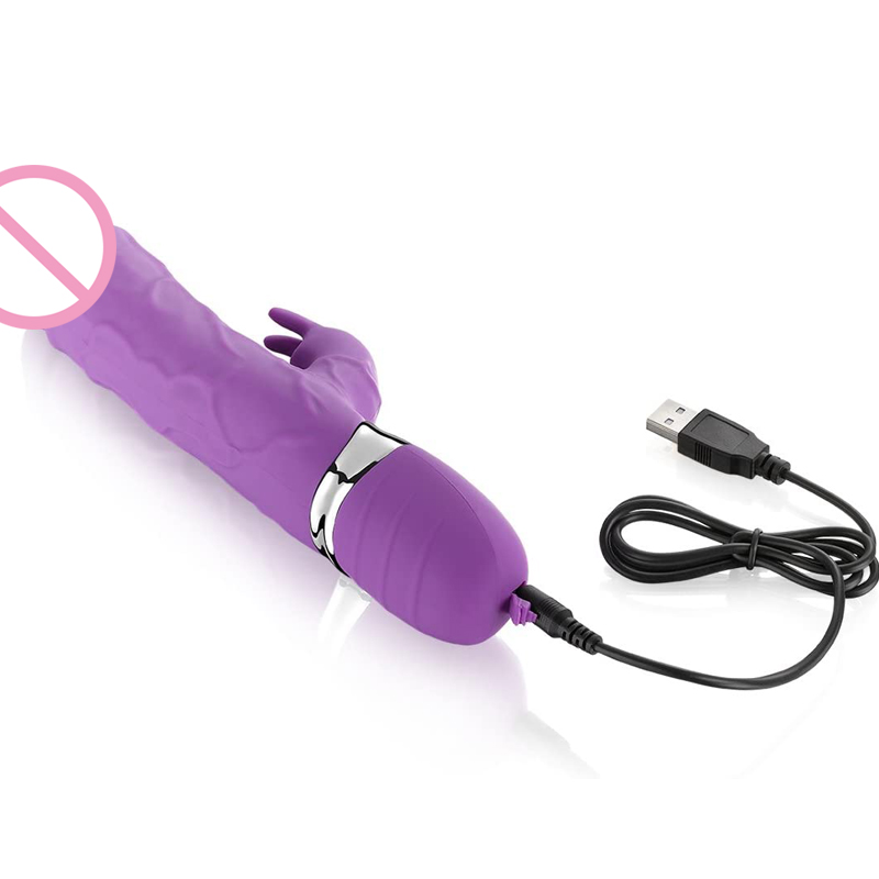 Rechargeable Gspot Rabbit Vibrator 10mode Dual Motors Big Dildo Clitoral And Vaginal Stimulator Sexual Wellness Toy For Women And Couples - 6
