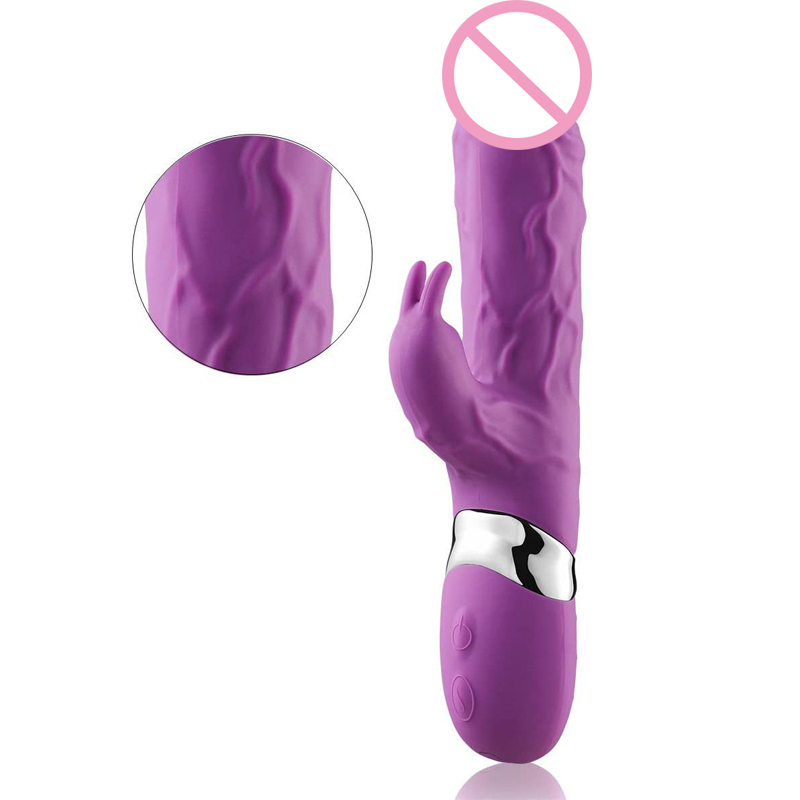 Rechargeable Gspot Rabbit Vibrator 10mode Dual Motors Big Dildo Clitoral And Vaginal Stimulator Sexual Wellness Toy For Women And Couples - 5