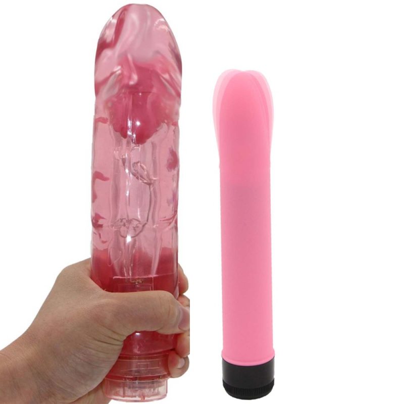 2 Pcs Waterproof Big Dildo Vibrator G Spot Vibrators For Women Clitoris Stimulator & 7 Speed Sex Toys Woman